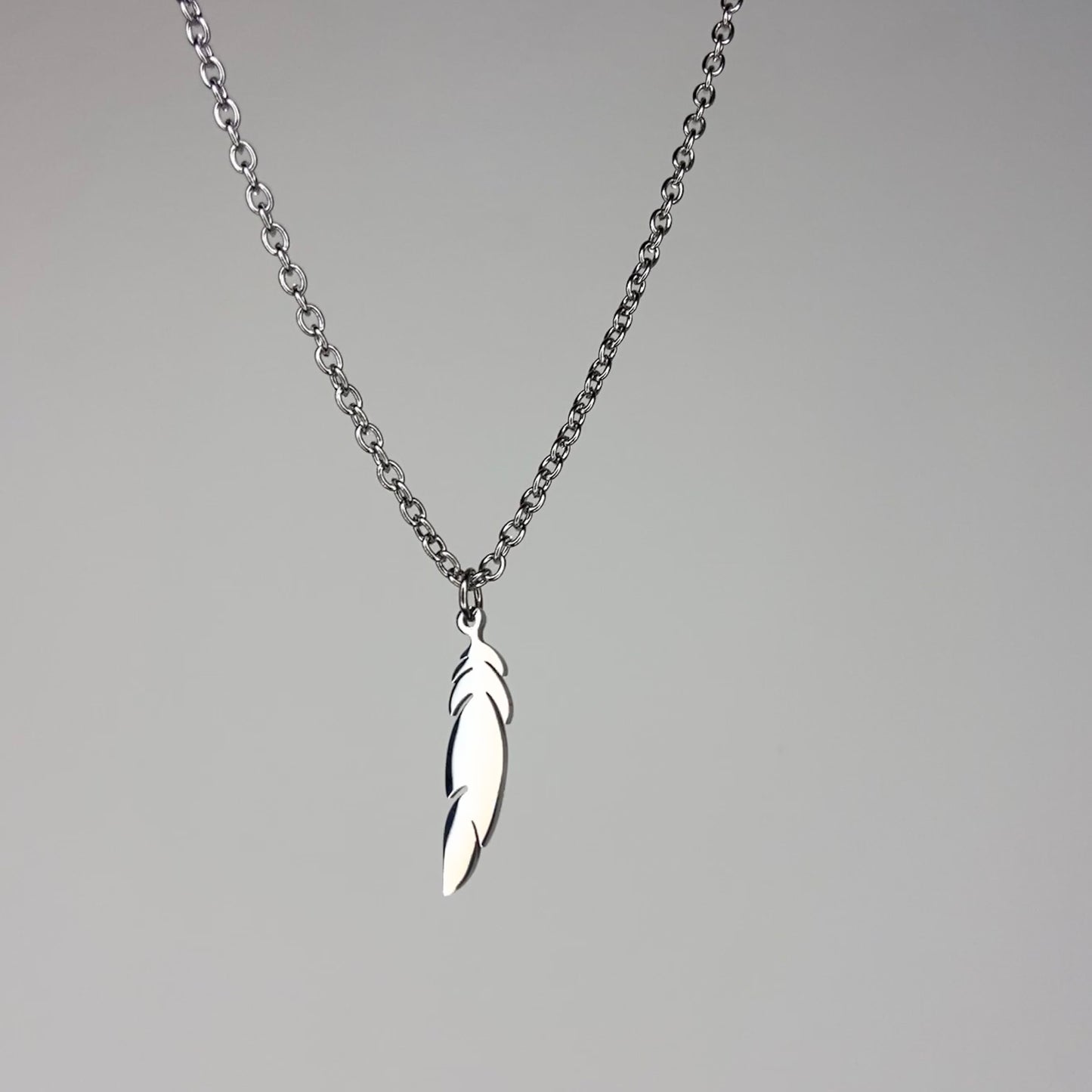 LUXUR | Ketting feather zilver